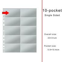 A4 Card Pages 11-Hole Binder Pages Binder Refill Photocards Sleeves 10-pockets
