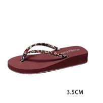 Šlepetės moterims vasarinės lauke plokščiapadės paplūdimio avalynė basutės avalynė moterims šlepetės šlepetės basutė žemos (1cm-3cm)  EVA 35