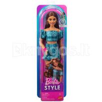 BARBIE FASHIONISTAS lėlė madistė žaliu kostiumėliu (JJN63)