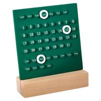 Estetiški amžini kalendoriai, ornamentai, datos planuoklis, „pasidaryk pats“, Montessori aksesuarai, mokymo priemonės žalia