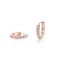 Cartilage Tragus Nose Ring Cubic Zirconia Colorful CZ Earrings Zircon Ear Stud CZ Ear Piercing rožinio aukso spalvos