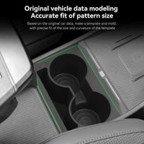 Shock-Absorbing Sleeve for Kia EV3/EV4 (2024-2026) Central Console Cup Holder & Storage Limiter Plastic gray