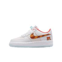 Nike Air Force 1 GS Balti Ledo Mėlyni Žolės Oranžiniai Unisex Sportbačiai IR8259-181 38 white