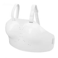 Fencing Sport Chest Guard PVC Adjustable Strap Fencing Women Breast Protector for Soccer Baseball Volleyball M white