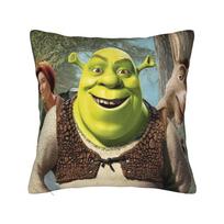 Shreks Meme Funny Square Pillowcases Polyester Sofa  Cushion Cover Funny Home Decoration Throw Pillow Case 45*45 30X30CM yellow