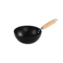 Non-stick Small Cast Iron Wok No Coating Pot Mini Frying Pan  Rental 20cm