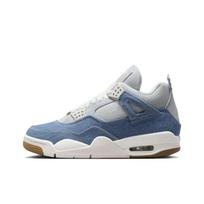 Air Jordan 4 Retro TEX Dėvėto džinso mėlynumo moteriški sportbačiai Burės spalvos Guma-Šviesiai ruda Metalinio aukso IB6716-100 35.5 gray