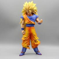Dragon Dall Z Goku SSJ3 32cm Anime figūrėlė Goku Keičiama ranka Veiksmo figūrėlė Pvc Statulėlės Modelis Kolekcionuojamas Stalo Dekoras Žaislas Dovana