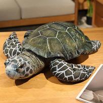 Simulation Sea Turtle Plush Toy Sea Turtle Plushies Soft Kawaii Stuffed Tortoise Animal Toy Home Decoration Birthday Gifts 35cm