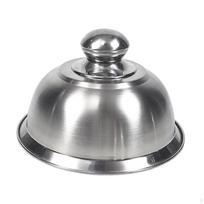 Burger Cover Cheese Melting Dome Barbecue Tool Stainless Steel Griddle for Patties Teppanyaki 16CM gray