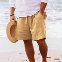 Men's Short Lightweight Gym Pants Beach Shorts Men Jogging Sport Large Short S chaki