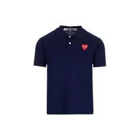 Comme des Garçons PLAY COMME des GARCONS PLAY SS25 Red Emblem Polo Shirt 'Navy' Men's AX-T006-051-2 S black