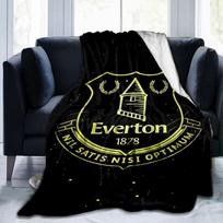 Ever-ton Football Club Crest Printed Throws Blanket Soft Flannel Blankets for Couch Bed Gifts for Men Women Picnic blanket Christmas gifts 75x90cm
