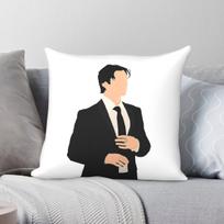 Ian Somerhalder Damon Salvatore Square Pillowcase Polyester Linen Velvet Pattern Decorative Pillow Cushion Cover Wholesale 45x45 30X30CM black