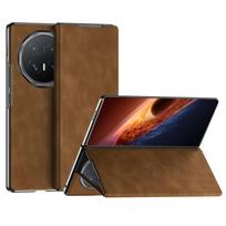 Telefono dėklas Honor Magic V6 V5, vientisos spalvos, atverčiamas, su PU odos laikikliu, apsauginis korpusas, apsauga, galinis dangtelis For Honor Magic V5 brown