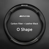Nauja anglies pluošto tekstūros automobilio vairo apdaila Mercedes Benz AMG GLC W203 W206 W220 W205 W211 W212 W201 W210 GLK GLE DO2 black