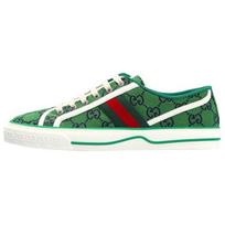 GUCCI Tennis 1977 Low top Stylish Skateboarding Shoes Women's Green 663680 2UZ80 3362 35 blue