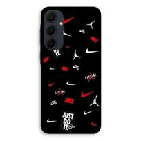 Phone case - MANIACASE - Samsung galaxy A55 - NIKE JORDAN - Silicone - Flexible balta