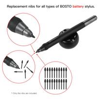 20pcs Replacement Nibs Pen Tips Compatible with All BOSTO Graphic Monitor Drawing Tablet Battery Stylus Black juoda