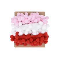 6m Mini Pom-pom  Lace  Trim  Ball  Ribbon Elastic Tassel String Webbing Diy Clothing Luggage Hair white