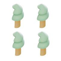 4/8 vnt. Animacinis medelis Baldų kampų apsauga Nuo susidūrimo Kūdikiams saugi Lipni Stalo stačių kampų aštrių briaunų kampų apsauga Buferis 4pcs žalia