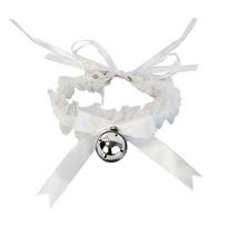Lolita Cute Bell Choker Collar Bowknot Necklace Bell Ribbon with Elastic Adjustable Sexy Holiday Gifts Women Girls