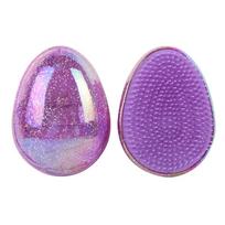 1Pc Mini Hair Brush Egg Round Shape Soft Hairbrush Detangling Hair Brush Hair Styling Hairdressing Comb violetinė