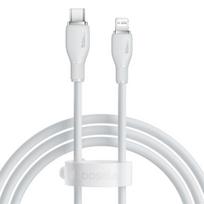 Baseus TPE 20W USB C Cable For 14 13 12 11 Pro Max XS Fast Charging Cable Type C To Lighting Date Wire For iPad Macbook 2m balta