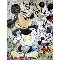 Disney Diamond Painting Mickey Mouse Pop Art Collage Art 5D Mosaic Art DIY Cross Stitch Embroidery Set Full Diamond Home Decor Gift Round 20x30cm gray
