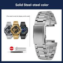 16mm Stainless steel watch Strap For casio G-shock GM-110 GM110 watch band men bracelet metal solid Wristband quick release For GM110 sidabras