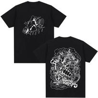 Anime Jojo Bizarre Adventure Weather Report T Shirts Men's Women Casual Cotton Short Sleeves Oversized New T-shirts Streetwear S juoda