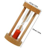 Wooden Sandglass 3 Minutes Hourglass Pink Sand Timer for Home Office Kitchen Timer Decorative Ornament Hourglass raudona
