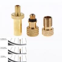 Universalus žalvarinis dviračio vožtuvo adapteris Presta Schrader Dunlop Keitiklis Daugiafunkcis pripūtimo adapteris dviračio pompai 1Set