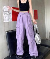 Women's High Street Wide-Leg Jazz Dance Joggers - Casual, Trendy, Slimming Fit. M abrikosas