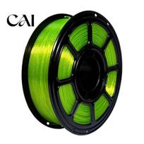 Glitter PETG Filament 3D Printer 1.75mm, Dimensional Accuracy +/-0.02mm, Professional Grade 1KG Spool, Moisture-Proof Sealed High žalia