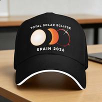 Ispanija Visas Saulės Užtemimas 2026 Saulė Beisbolo Kepuraitė Vasaros Moterys Vyrai Dizainas Trucker Kepuraitė Pritaikyta Retro Lauko Sportas Beisbolo Kepuraitės One Size black