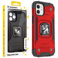 Wozinsky Ring Armor case iPhone 14 Plus armored cover magnetic ring holder red