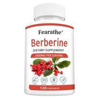 Berberino kapsulės 2000 mg porcijoje, Berberis Aristata žolinis papildas, 120 kapsulių 120 Capsules