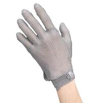 Protective Anti-Cut Gloves 316L Stainless Steel Ring Wire Gloves Slaughter Sewing Steel Hook Wristband - All Steel XS