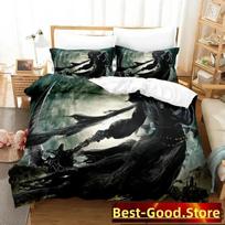 3D Print Dark Grim Reaper  Bedding Set Boys Girls Twin Queen King Size Duvet Cover Pillowcase Bed Boys Adult Home Textileextile 70x133cm 2pcs black