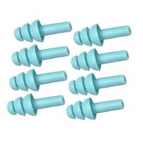 4 Pairs Noise Cancelling Earplugs Washable Sleeping Soundproof Silicone Protective Slow Rebound Blue white