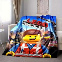 1 vnt. Lego filmo flanelinis pledas Lengvas minkštas šiltas visų sezonų pledas sofai, lovai, kelionėms, L1029031 80x120cm blue