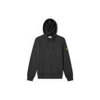 Stone Island Patch Logo Hooded Sweatshirt Black Men Tops 731564120-V0029 S