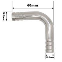 SS304/SS316L Žarnos antgalio alkūnės Maistinės 90 laipsnių alkūnės su žarnos adapteriu 12,7MM-102MM Sanitarinės poliruotos žarnos jungties alkūnės SS304