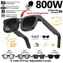 Smart Electrochromic Glasses with 8MP Camera, Bluetooth Music, and AI Features