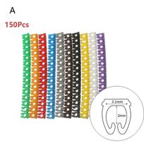 100/150Pcs Colourful Useful Waterproof Number Tag Network C-Type Fiber Organizers Tag Box Cable Labels Identification Sign
