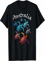 AUSTRALIA Sea Turtles Beach Diving Vacation Retro Vintage T-Shirt S