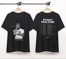 Post Malone Tour 2026 Vintage Rap Hip Hop Retro Unisex Graphic T-Shirt XL gray