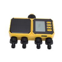 Solar Water Timer Smart Irrigation Controller with USB Charging IPX5 Rainproof for Garden Lawn Greenhouse yellow