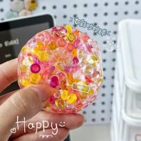 Squishy Balls Ice Beads Squeeze Toy ASMR Squeaky Mochi Fidget Toys Slow Rebound Toy For Friend Anxiety Relaxation Office Gifts 1pcs